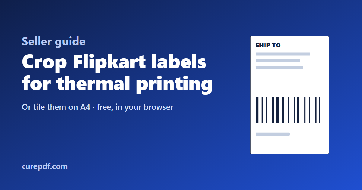 How to Crop Flipkart Shipping Labels for a Thermal Printer or A4 Sheets