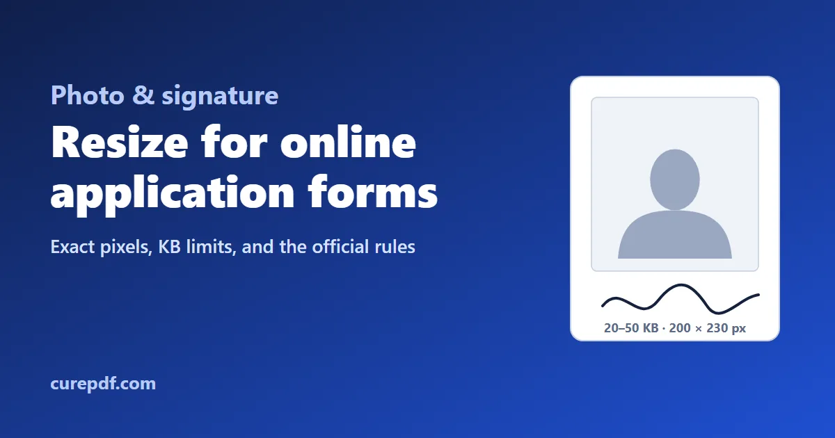 How to Resize a Photo and Signature for Online Application Forms